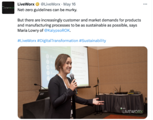 LiveWorx Tweet Maria Lowry June 2023